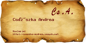 Császka Andrea névjegykártya